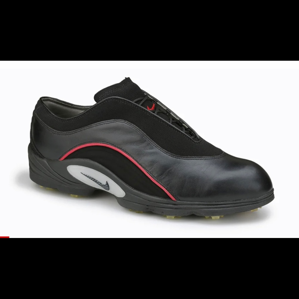 NIKE AIR DRIVIN' RANGE BLACK-VARSITY RED GOLF SHOE SIZE 8 narrow BR 20